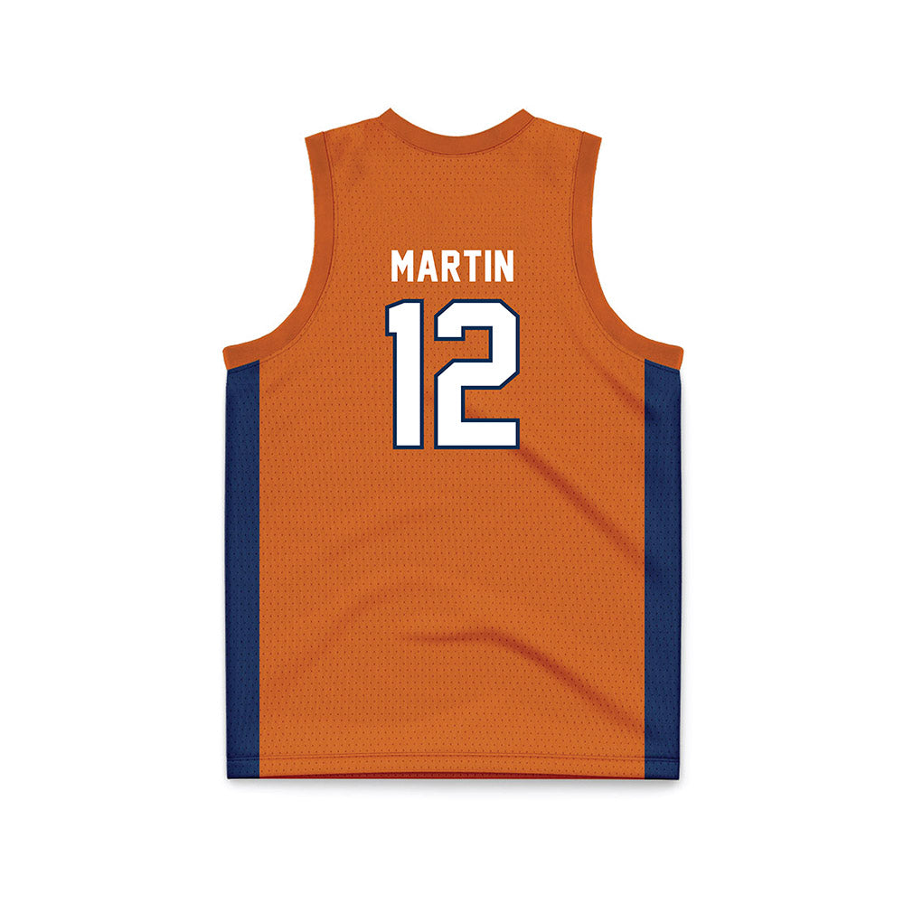 Wheaton IL - NCAA Men's Basketball : Devin Martin - Orange Basketball Jersey-1