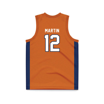 Wheaton IL - NCAA Men's Basketball : Devin Martin - Orange Basketball Jersey-1