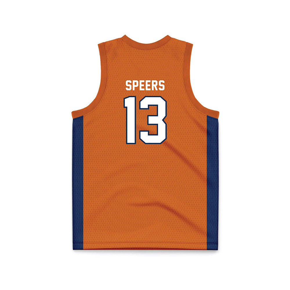 Wheaton IL - NCAA Men's Basketball : Jack Speers - Orange Basketball Jersey-1