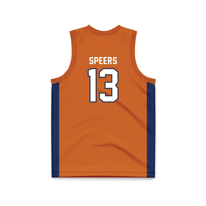 Wheaton IL - NCAA Men's Basketball : Jack Speers - Orange Basketball Jersey-1