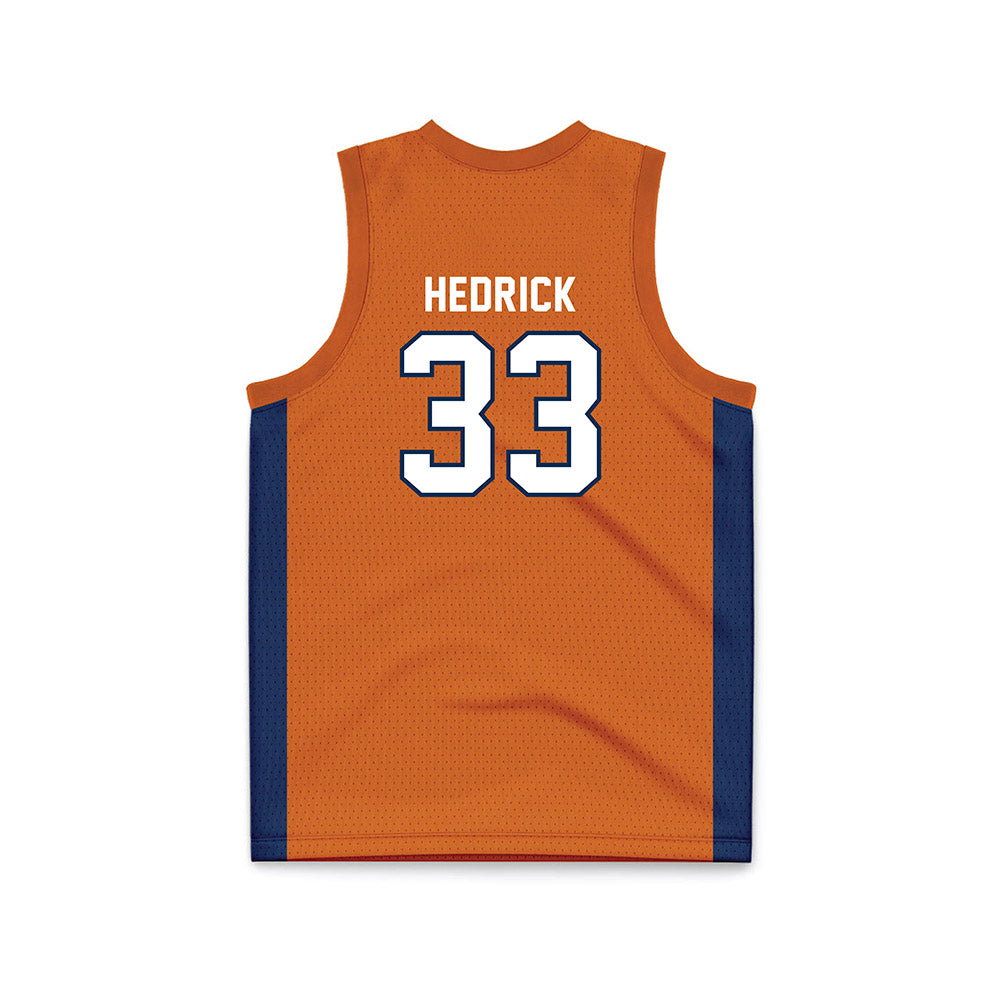 Wheaton IL - NCAA Men's Basketball : Noah Hedrick - Orange Basketball Jersey-1