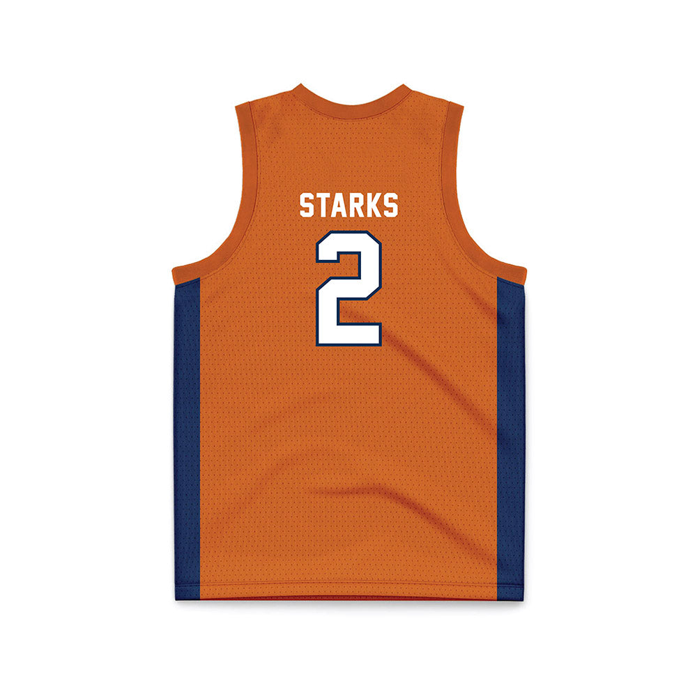 Wheaton IL - NCAA Men's Basketball : Cooper Starks - Orange Basketball Jersey-1