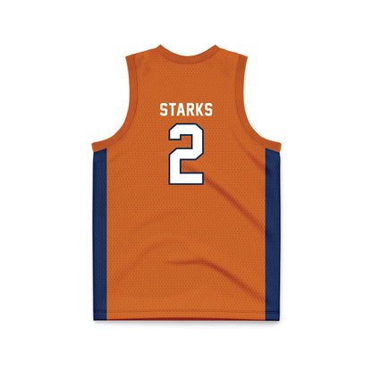 Wheaton IL - NCAA Men's Basketball : Cooper Starks - Orange Basketball Jersey-1