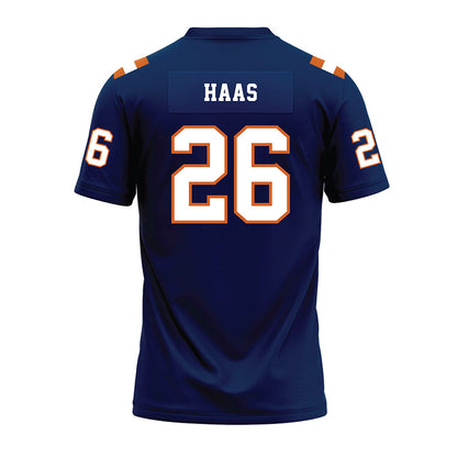 Wheaton IL - NCAA Football : Maison Haas - Navy Premium Football Jersey-1