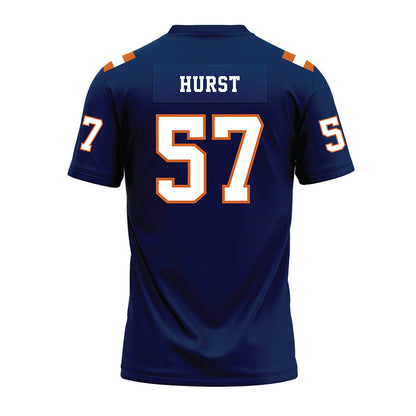 Wheaton IL - NCAA Football : Jonathan Hurst - Navy Premium Football Jersey-1