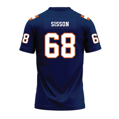 Wheaton IL - NCAA Football : Drew Sisson - Navy Premium Football Jersey-1