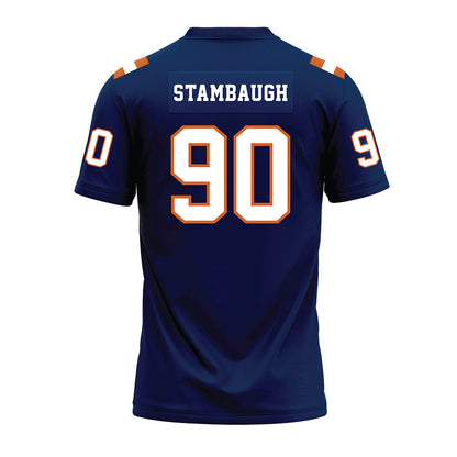 Wheaton IL - NCAA Football : Nick Stambaugh - Navy Premium Football Jersey-1