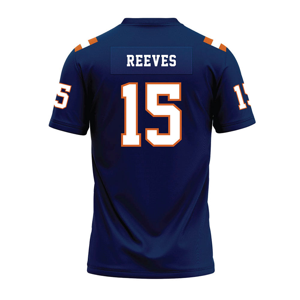 Wheaton IL - NCAA Football : Eli Reeves - Navy Premium Football Jersey-1
