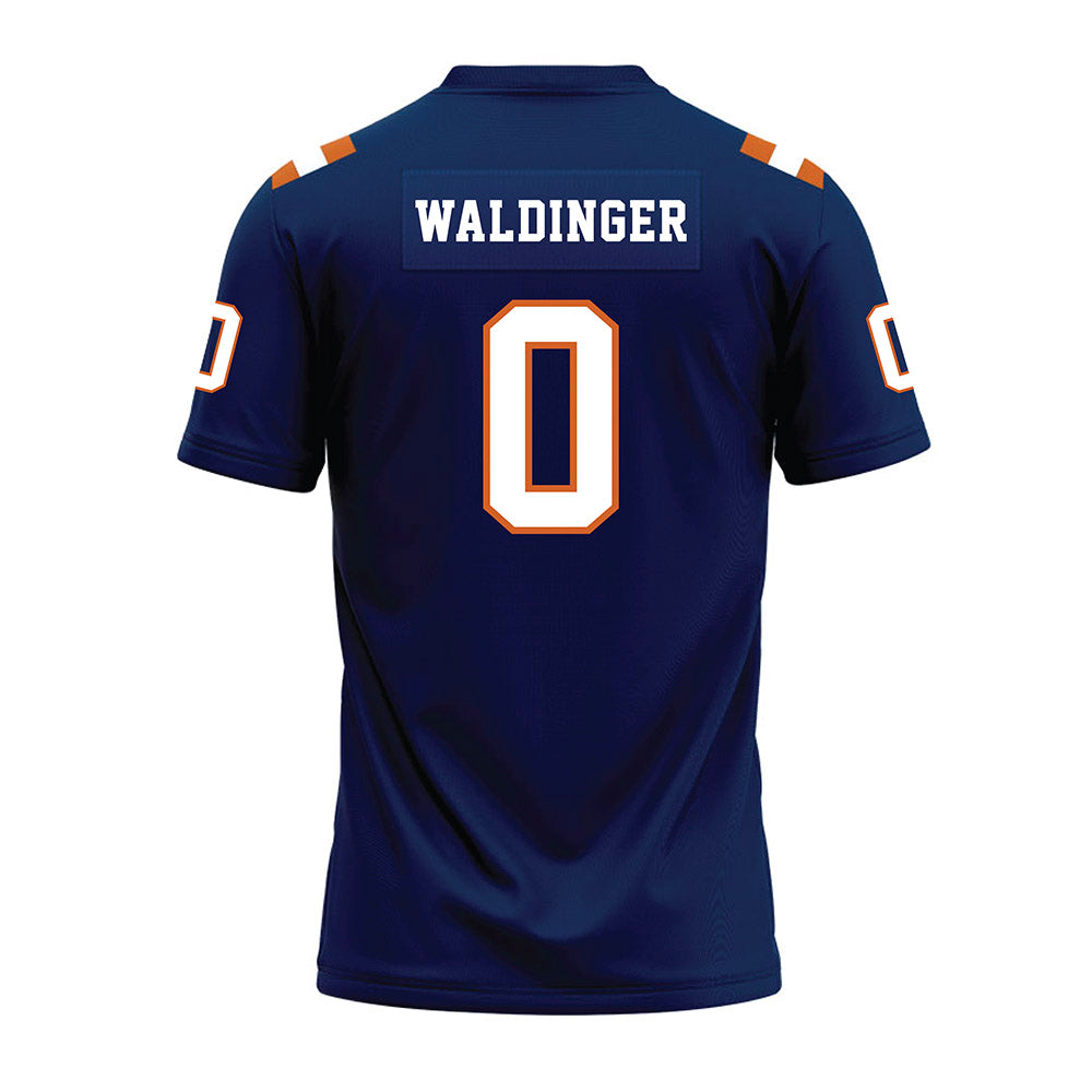 Wheaton IL - NCAA Football : Jake Waldinger - Navy Premium Football Jersey-1