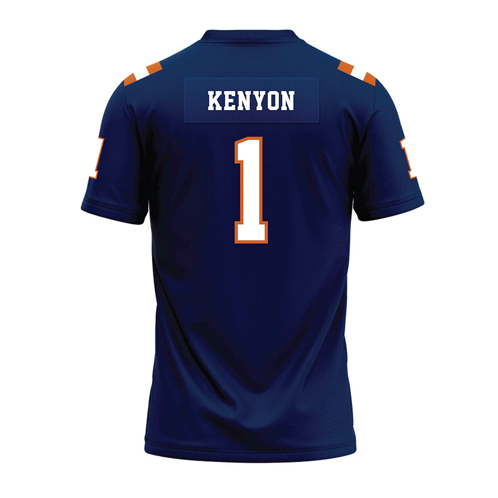 Wheaton IL - NCAA Football : Ryan Kenyon - Navy Premium Football Jersey-1