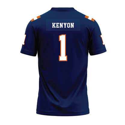 Wheaton IL - NCAA Football : Ryan Kenyon - Navy Premium Football Jersey-1