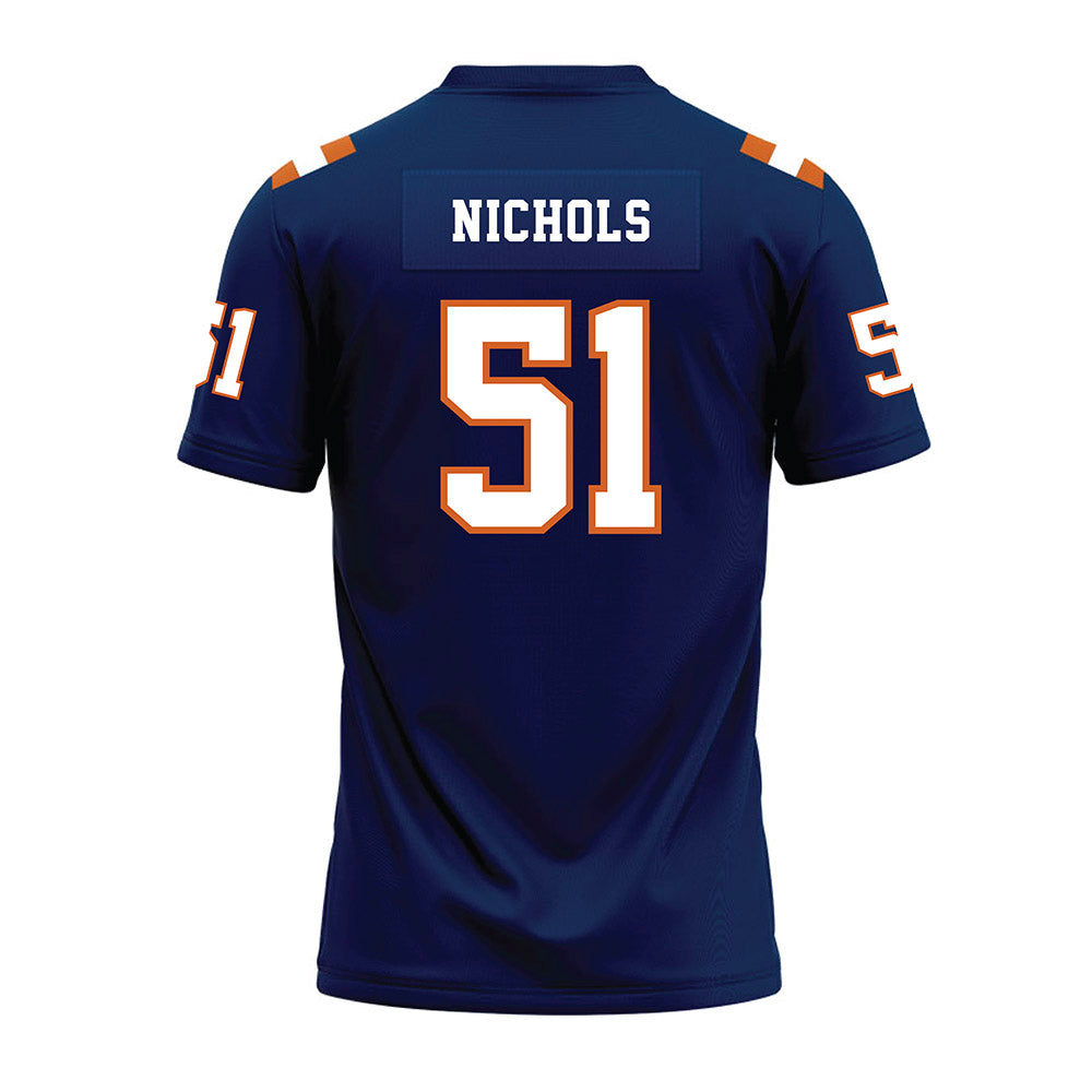 Wheaton IL - NCAA Football : JT Nichols - Navy Premium Football Jersey-1