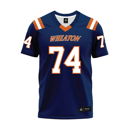 Wheaton IL - NCAA Football : Nick Boschma - Navy Premium Football Jersey-0