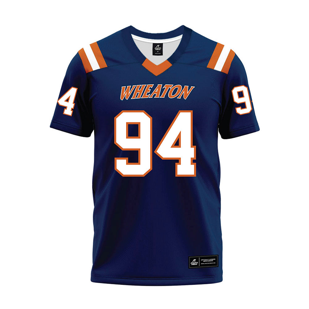 Wheaton IL - NCAA Football : Cal Barthlow - Navy Premium Football Jersey-0