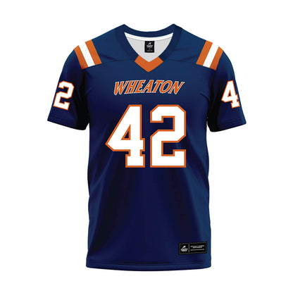 Wheaton IL - NCAA Football : Clay Boatman - Navy Premium Football Jersey-0