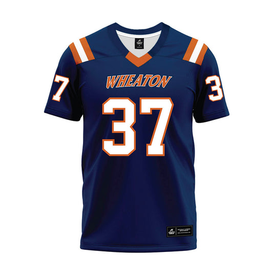 Wheaton IL - NCAA Football : Justin Steinbeck - Navy Premium Football Jersey-0