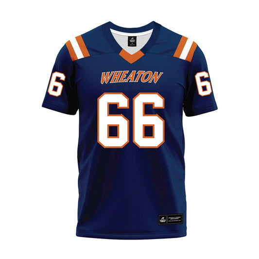 Wheaton IL - NCAA Football : Steven Ball - Navy Premium Football Jersey-0