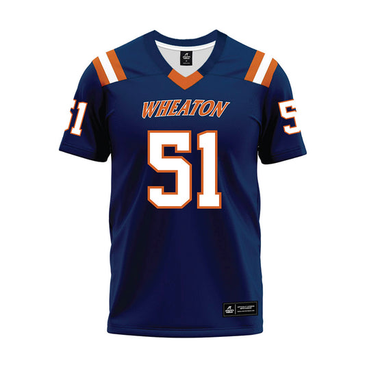 Wheaton IL - NCAA Football : JT Nichols - Navy Premium Football Jersey-0