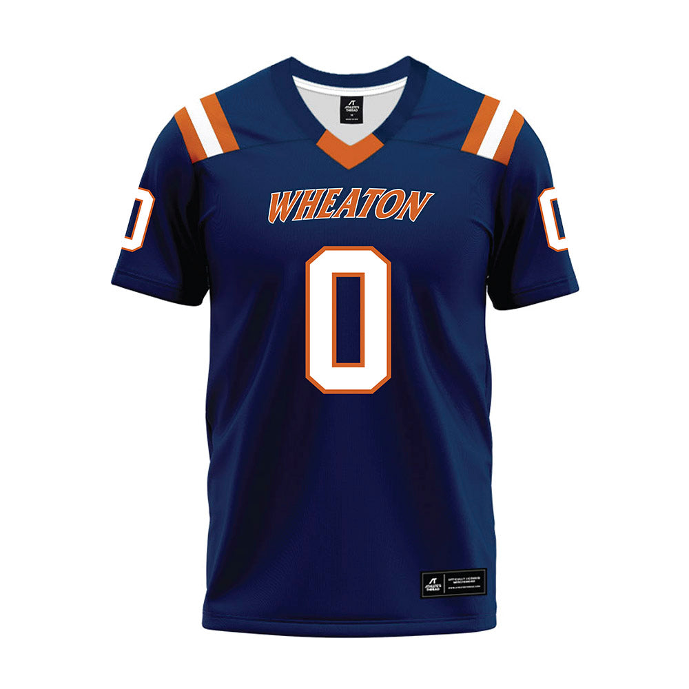 Wheaton IL - NCAA Football : Jake Waldinger - Navy Premium Football Jersey-0
