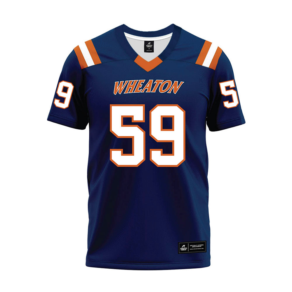 Wheaton IL - NCAA Football : Dawson McLaughlin - Navy Premium Football Jersey-0