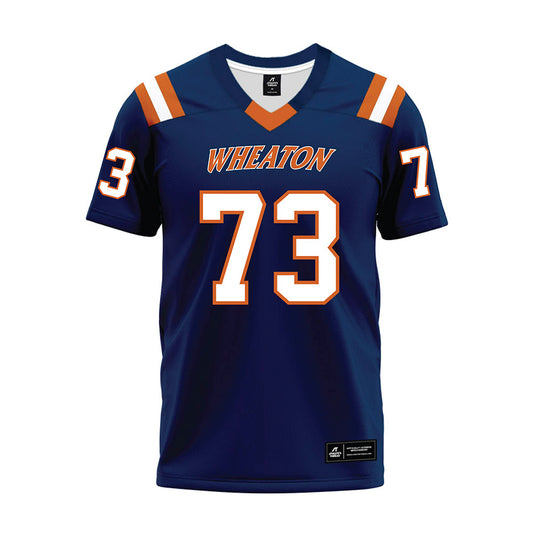 Wheaton IL - NCAA Football : Blake Stephens - Navy Premium Football Jersey-0