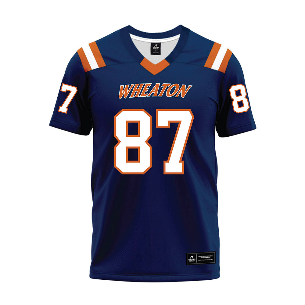 Wheaton IL - NCAA Football : Ethan Crunk - Navy Premium Football Jersey-0