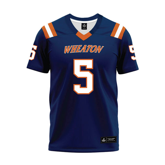 Wheaton IL - NCAA Football : Mark Forcucci - Navy Premium Football Jersey-0
