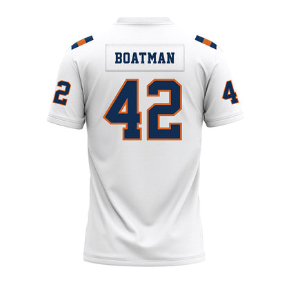 Wheaton IL - NCAA Football : Clay Boatman - White Premium Football Jersey-1