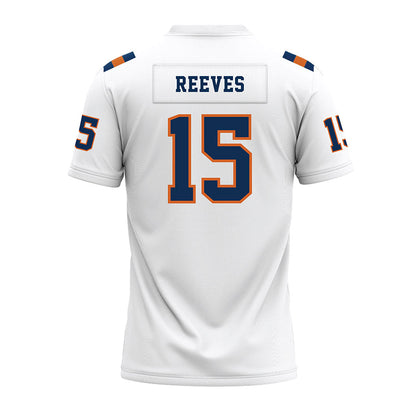 Wheaton IL - NCAA Football : Eli Reeves - White Premium Football Jersey-1