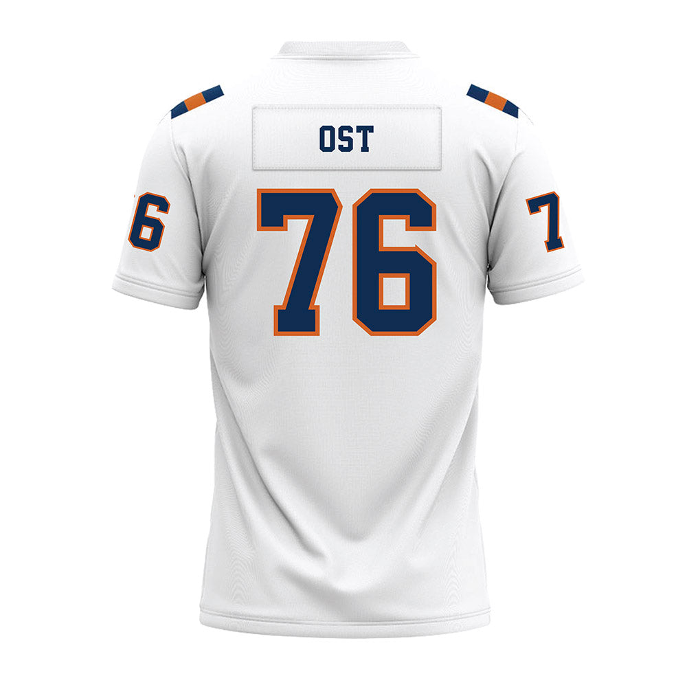 Wheaton IL - NCAA Football : Leo Ost - White Premium Football Jersey-1