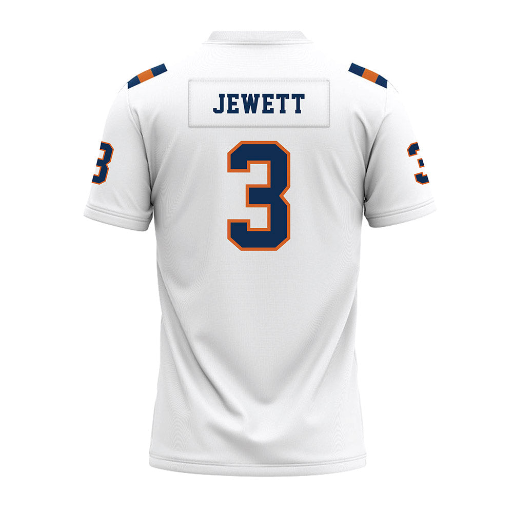 Wheaton IL - NCAA Football : Whit Jewett - White Premium Football Jersey-1