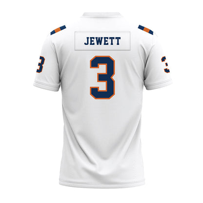 Wheaton IL - NCAA Football : Whit Jewett - White Premium Football Jersey-1