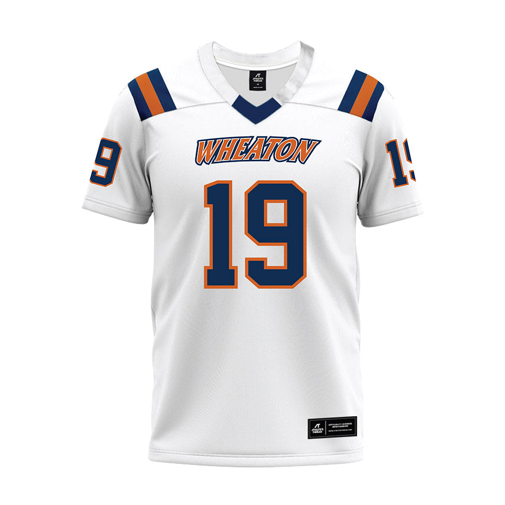 Wheaton IL - NCAA Football : Mateo Jesch - White Premium Football Jersey-0