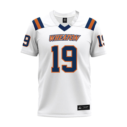 Wheaton IL - NCAA Football : Mateo Jesch - White Premium Football Jersey-0