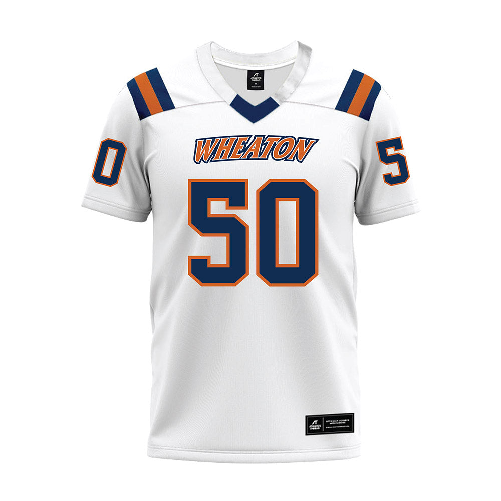 Wheaton IL - NCAA Football : Luke Fox - White Premium Football Jersey-0