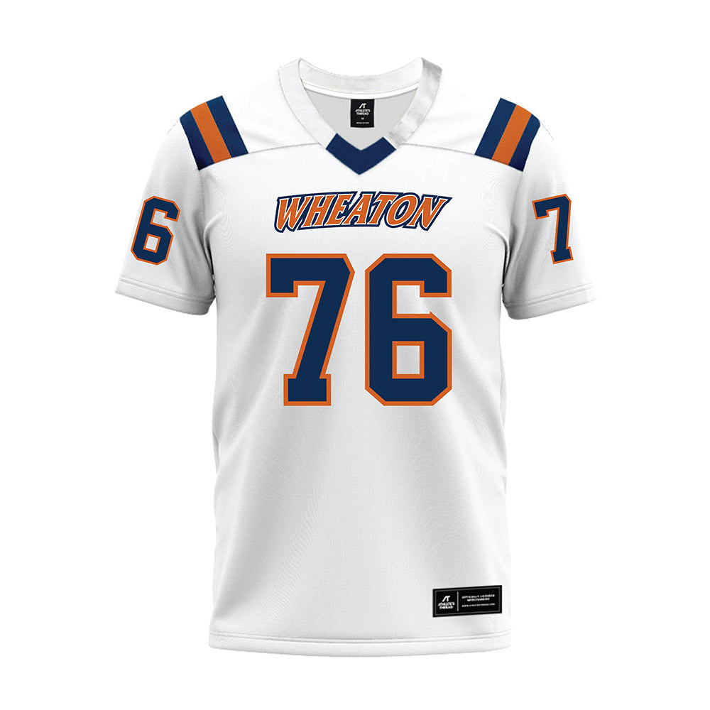 Wheaton IL - NCAA Football : Leo Ost - White Premium Football Jersey-0