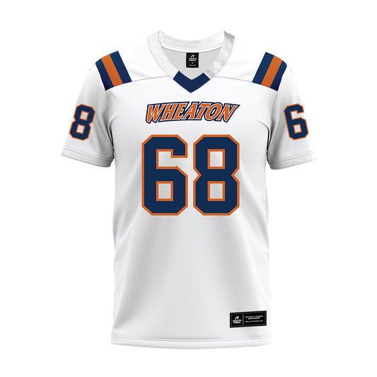 Wheaton IL - NCAA Football : Drew Sisson - White Premium Football Jersey-0