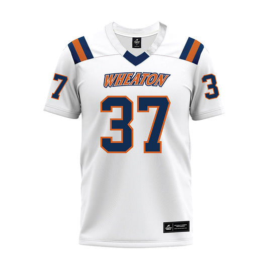 Wheaton IL - NCAA Football : Justin Steinbeck - White Premium Football Jersey-0