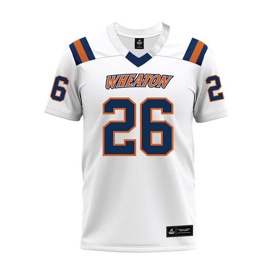 Wheaton IL - NCAA Football : Maison Haas - White Premium Football Jersey-0