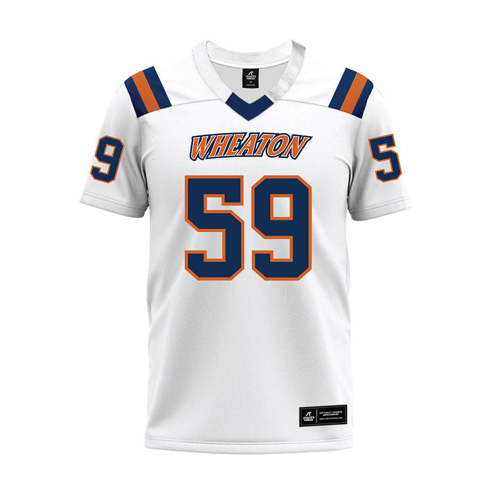 Wheaton IL - NCAA Football : Dawson McLaughlin - White Premium Football Jersey-0