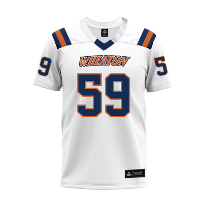 Wheaton IL - NCAA Football : Dawson McLaughlin - White Premium Football Jersey-0