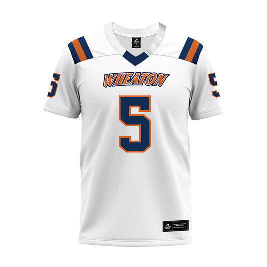 Wheaton IL - NCAA Football : Mark Forcucci - White Premium Football Jersey-0