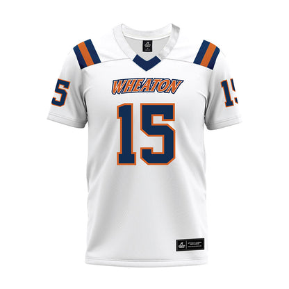 Wheaton IL - NCAA Football : Eli Reeves - White Premium Football Jersey-0