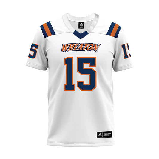 Wheaton IL - NCAA Football : Eli Reeves - White Premium Football Jersey-0