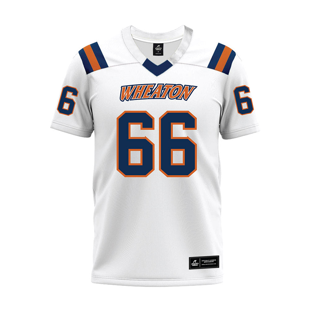 Wheaton IL - NCAA Football : Steven Ball - White Premium Football Jersey-0