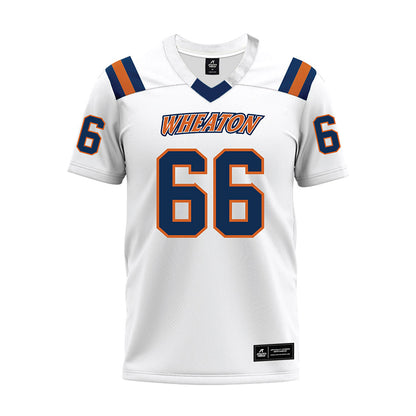 Wheaton IL - NCAA Football : Steven Ball - White Premium Football Jersey-0