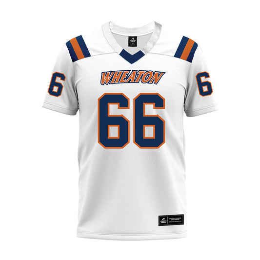 Wheaton IL - NCAA Football : Steven Ball - White Premium Football Jersey-0