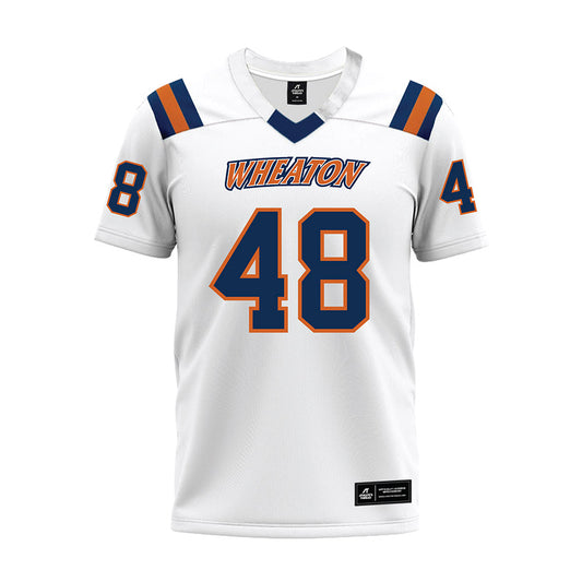 Wheaton IL - NCAA Football : John Huibregtse - White Premium Football Jersey-0
