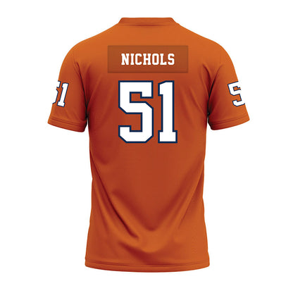 Wheaton IL - NCAA Football : JT Nichols - Orange Premium Football Jersey-1