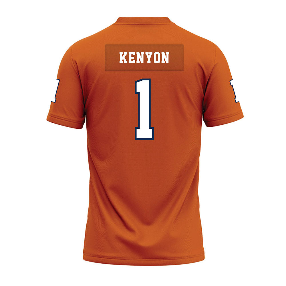 Wheaton IL - NCAA Football : Ryan Kenyon - Orange Premium Football Jersey-1